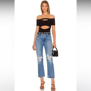 WOW Good American Good Icon Crop With Festival Rips • Size 4 (27) New with Tags✨